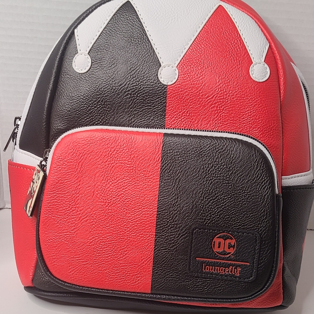 Loungefly DC Comics Harley Quinn Faux Leather Backpack NWT